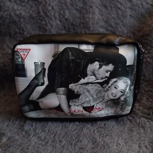 GUESS “Sexy Years” Graphic Zip Cosmetic Bag / Clutch
